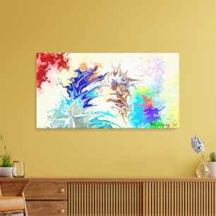 Modern Abstract Colourful "NEXUS" Canvas Print
