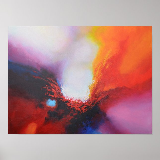 Modern Abstract Colourful Painting Poster (Front)