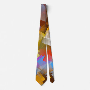 Modern Abstract Colourful Squares Tie