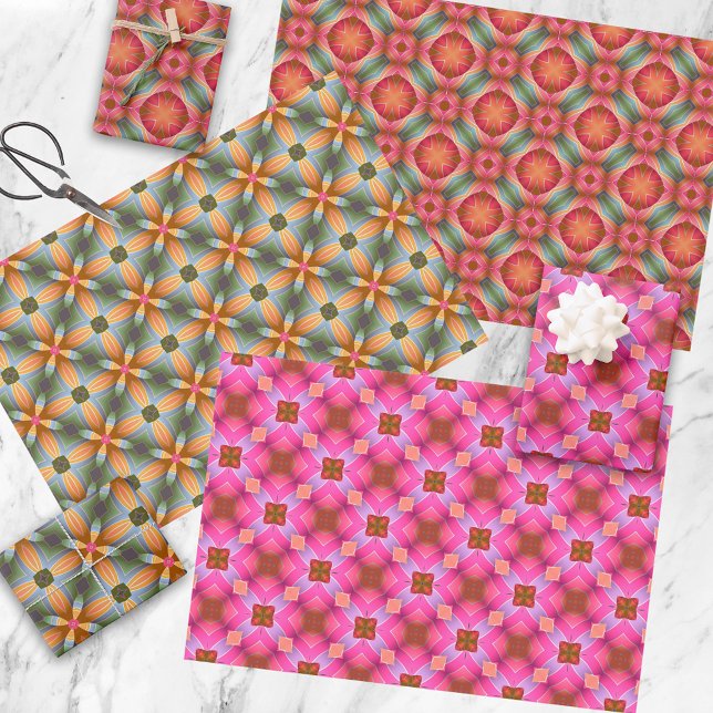 Modern Abstract Colourful Trendy Chic Geometric Wrapping Paper Sheet (Creator Uploaded)