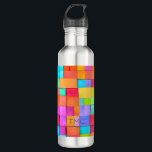 Modern Abstract Colourful Watercolor Art Initials 710 Ml Water Bottle<br><div class="desc">Abstract Watercolor Art Pattern in bright orange,  pink,  yellow,  blue,  green with custom INITIALS at bottom in dark grey. Easy to personalise text,  text colours. Great for ANY art lover,  designer,  artist,  colourful personality. Modern,  Colourful,  Fun. Mix and match entire Abstract Art Collection by TMCdesigns.</div>
