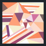 Modern abstract coral pink geometrical pattern poster<br><div class="desc">A modern abstract geometric coral, pink, purple and white shapes pattern.An artistic pastel colours geometrical lines striped design on white background.Get this cool abstract triangles squares stripes geometric pattern for her or anyone on any occasion.</div>