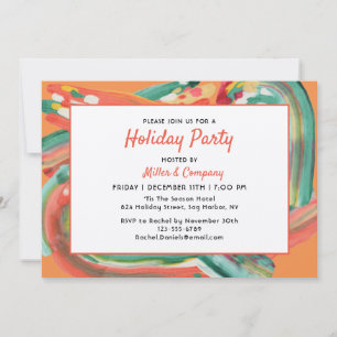 Modern Abstract Corporate Christmas Party Invitation