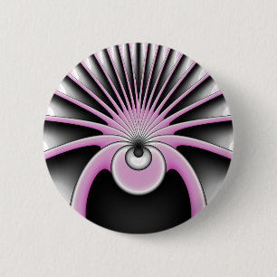 Modern Abstract Crazy Fractal Art Pattern 6 Cm Round Badge