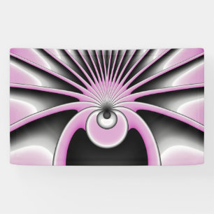 Modern Abstract Crazy Fractal Art Pattern Banner