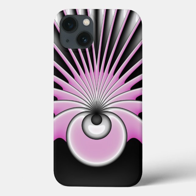 Modern Abstract Crazy Fractal Art Pattern Case-Mate iPhone Case (Back)