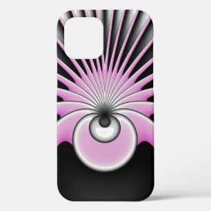 Modern Abstract Crazy Fractal Art Pattern iPhone 12 Case