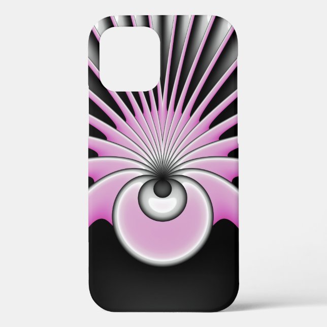 Modern Abstract Crazy Fractal Art Pattern Case-Mate iPhone Case (Back)