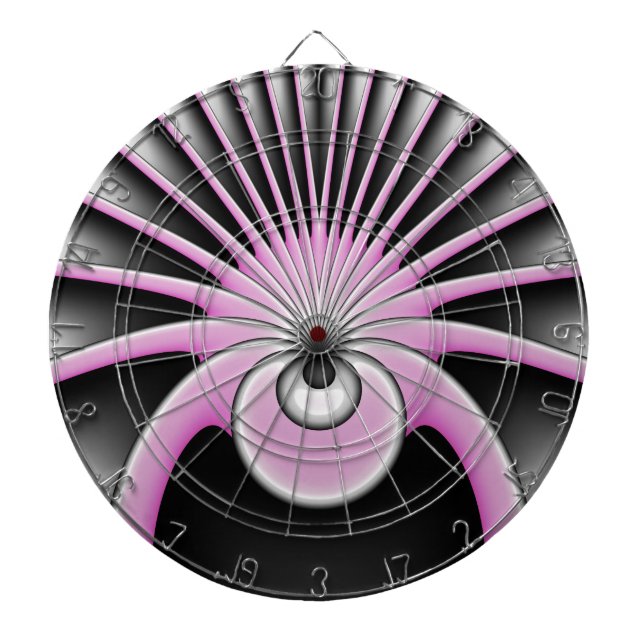Modern Abstract Crazy Fractal Art Pattern Dartboard (Front)