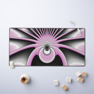 Modern Abstract Crazy Fractal Art Pattern Desk Mat