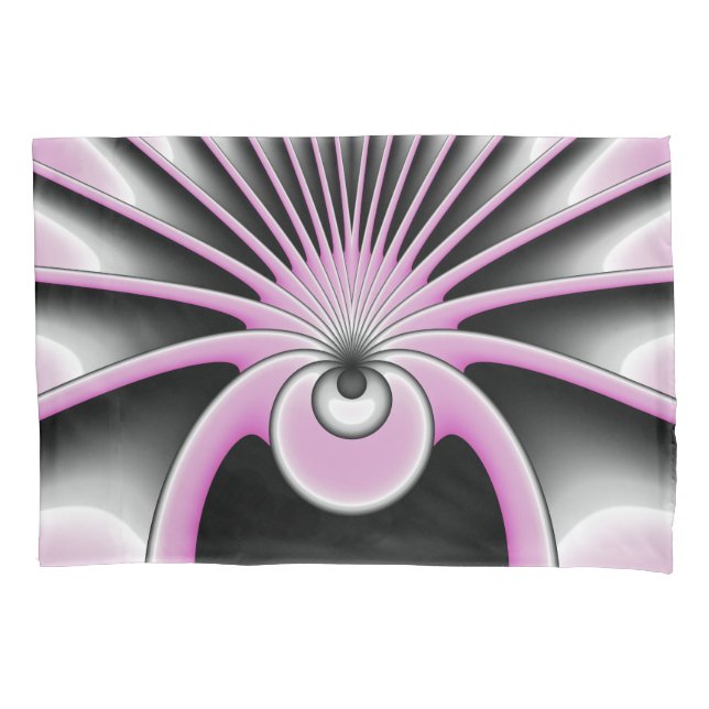 Modern Abstract Crazy Fractal Art Pattern Pillowcase (Front)