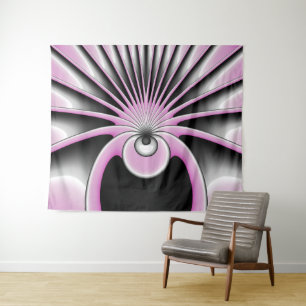 Modern Abstract Crazy Fractal Art Pattern Tapestry