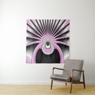 Modern Abstract Crazy Fractal Art Pattern Tapestry