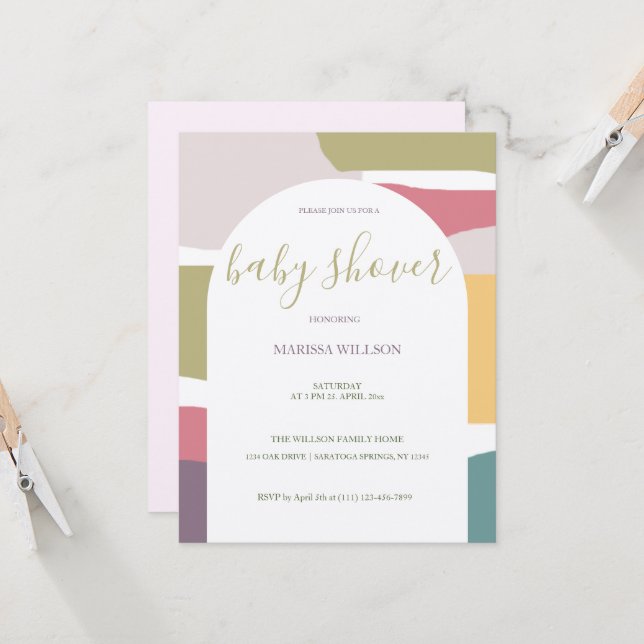 Modern Abstract Creamy Summer Colours Splash (Front/Back In Situ)