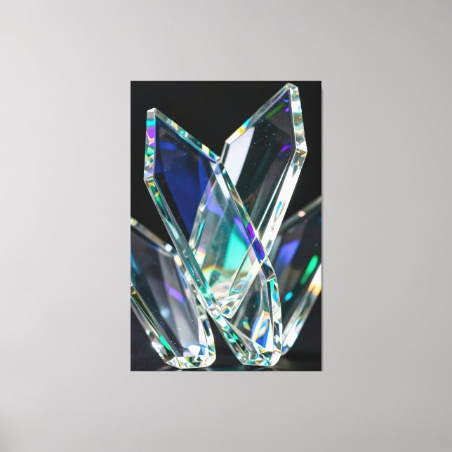 Modern Abstract Crystal Prism Art Print | Luxury G (Front)