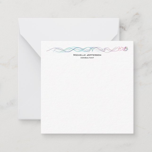 Modern Abstract Curves Modern Style Trendy Card (Front)