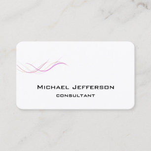 Modern Abstract Curves Stylish Trendy Business Card