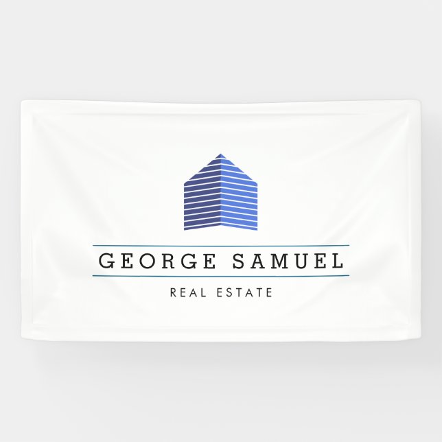 Modern Abstract Custom Home Logo Realtor  Banner (Horizontal)
