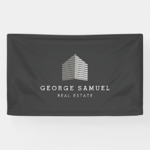Modern Abstract Custom Home Logo Realtor Banner