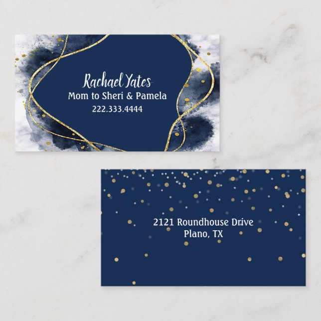 Modern Abstract Custom Mummy  Calling Card (Front/Back)