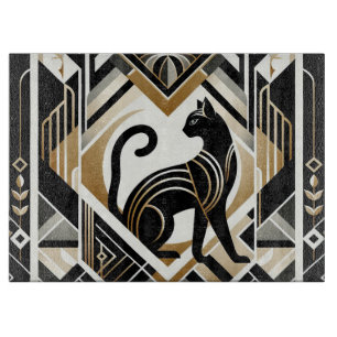 Modern Abstract Decorative Cat Cutting Board