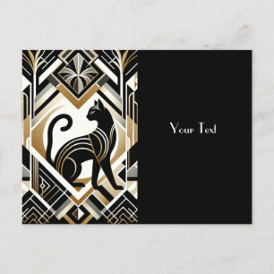 Modern Abstract Decorative Cat Postcard