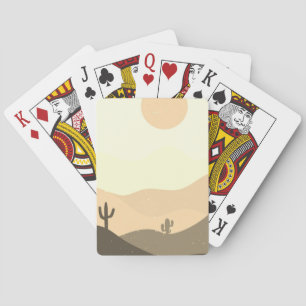 Modern Abstract Desert Playing Cards