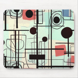 Modern abstract design, dynamic lines Throw Pillow Mouse Pad