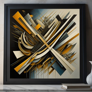Modern Abstract Design Futurism 1:1 Poster