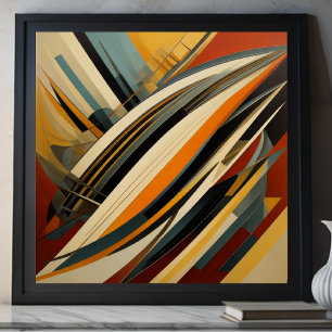 Modern Abstract Design Futurism 1:1 Poster
