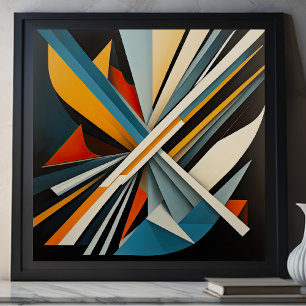 Modern Abstract Design Futurism VI Poster