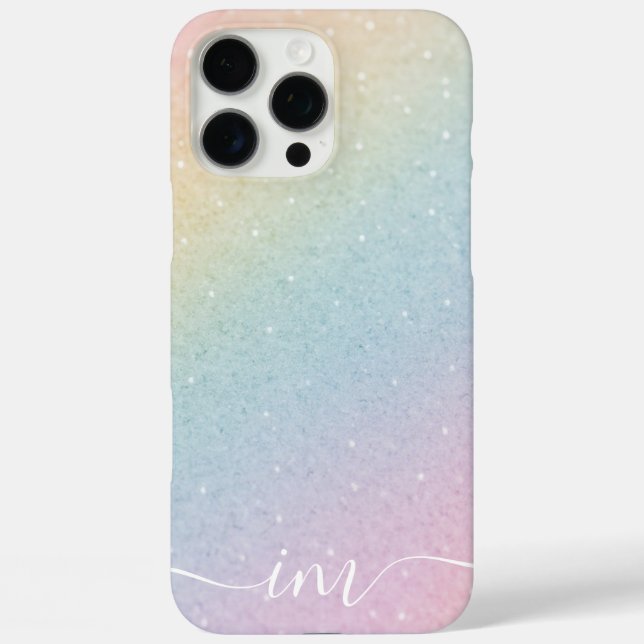 Modern Abstract Design with Gliter Initials & Name Case-Mate iPhone Case (Back)
