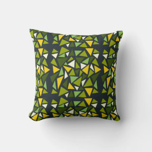 Modern, abstract, diamond pattern throw pillow