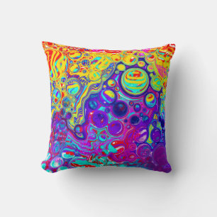 Modern Abstract Digital Fluid Art Cushion
