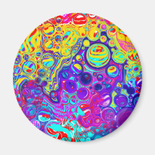 Modern Abstract Digital Fluid Art Magnet