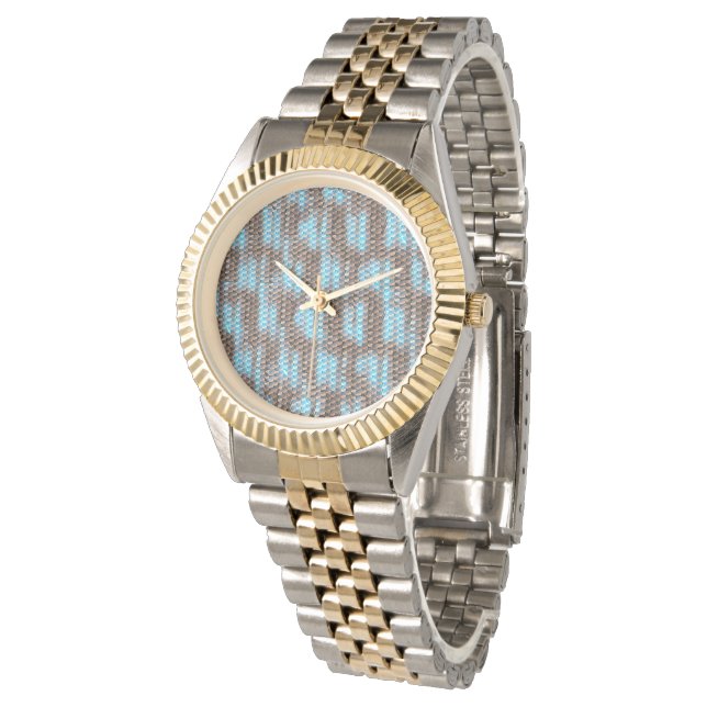 Modern abstract digital pattern design 1229 watch (Angled)