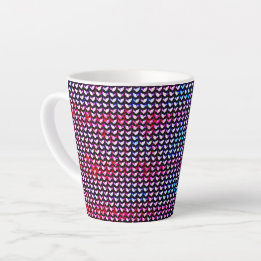Modern abstract digital pattern design 1237 latte mug