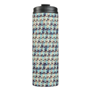 Modern abstract digital pattern design 1242 thermal tumbler