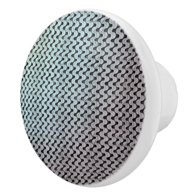 Modern abstract digital pattern design 1246 ceramic knob (Right)
