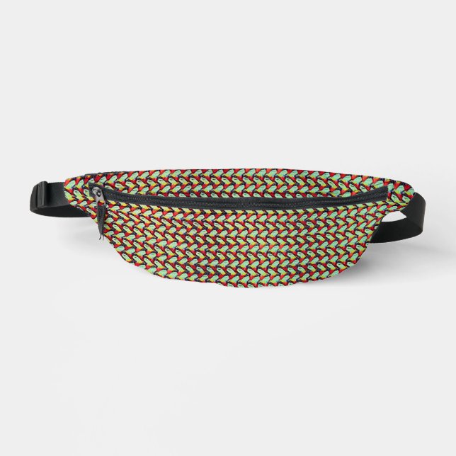 Modern abstract digital pattern design 1249 bum bags (Front)