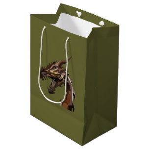Modern Abstract Dragon Medium Gift Bag