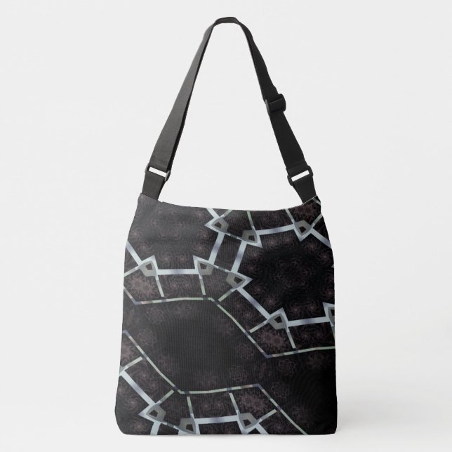 MODERN abstract draw in-black-grey  Crossbody Bag (Front)