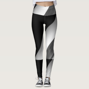 MODERN abstract draw in-black-white-grey Leggings