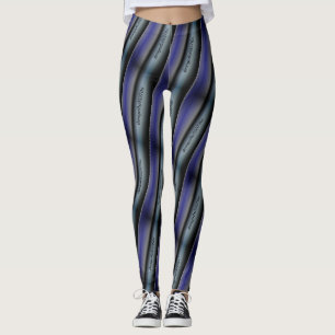 MODERN abstract draw in-blue-grey-black Leggings