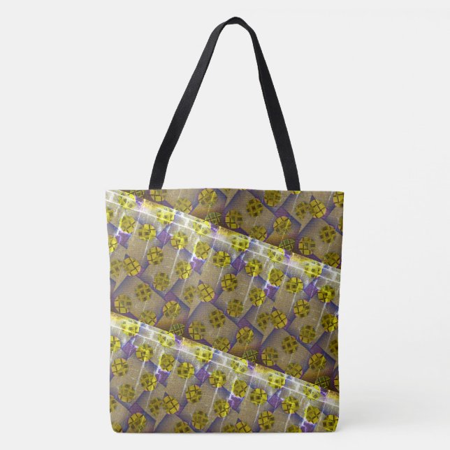MODERN abstract draw in-brown-deep yellow-light  Tote Bag (Front)