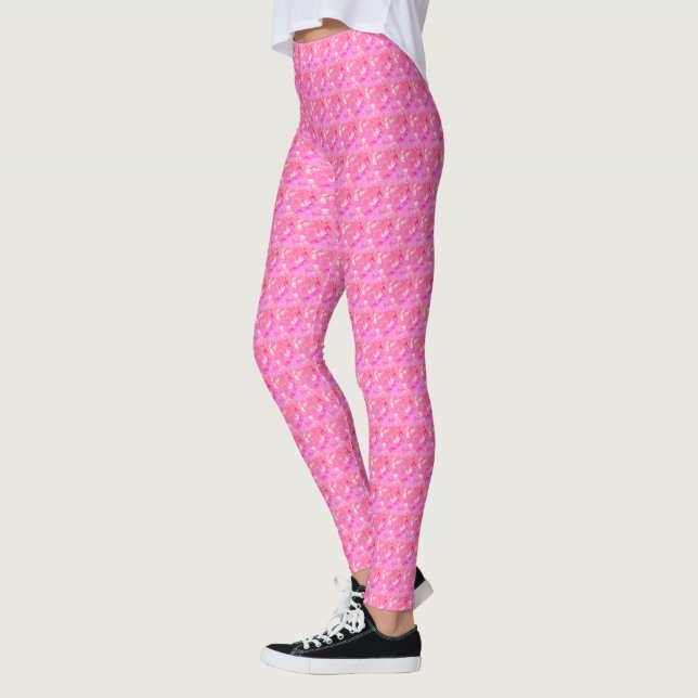 MODERN abstract draw in-light-pink - Leggings (Left)