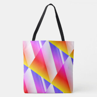 MODERN abstract draw in-pink-yellow-blue-red Tote Bag