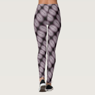 MODERN abstract draw in- white grey black pink Leggings