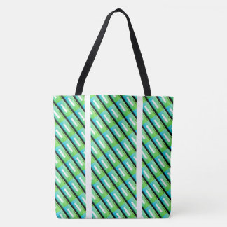 MODERN abstract draw in-white light green black  Tote Bag