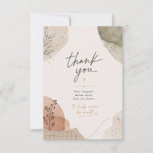 Modern Abstract Earth Tone Thank You Card